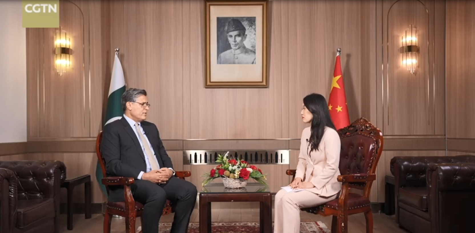 巴基斯坦驻华大使卡里尔·哈什米接受CGTN专访，谈他对中国两会的看法